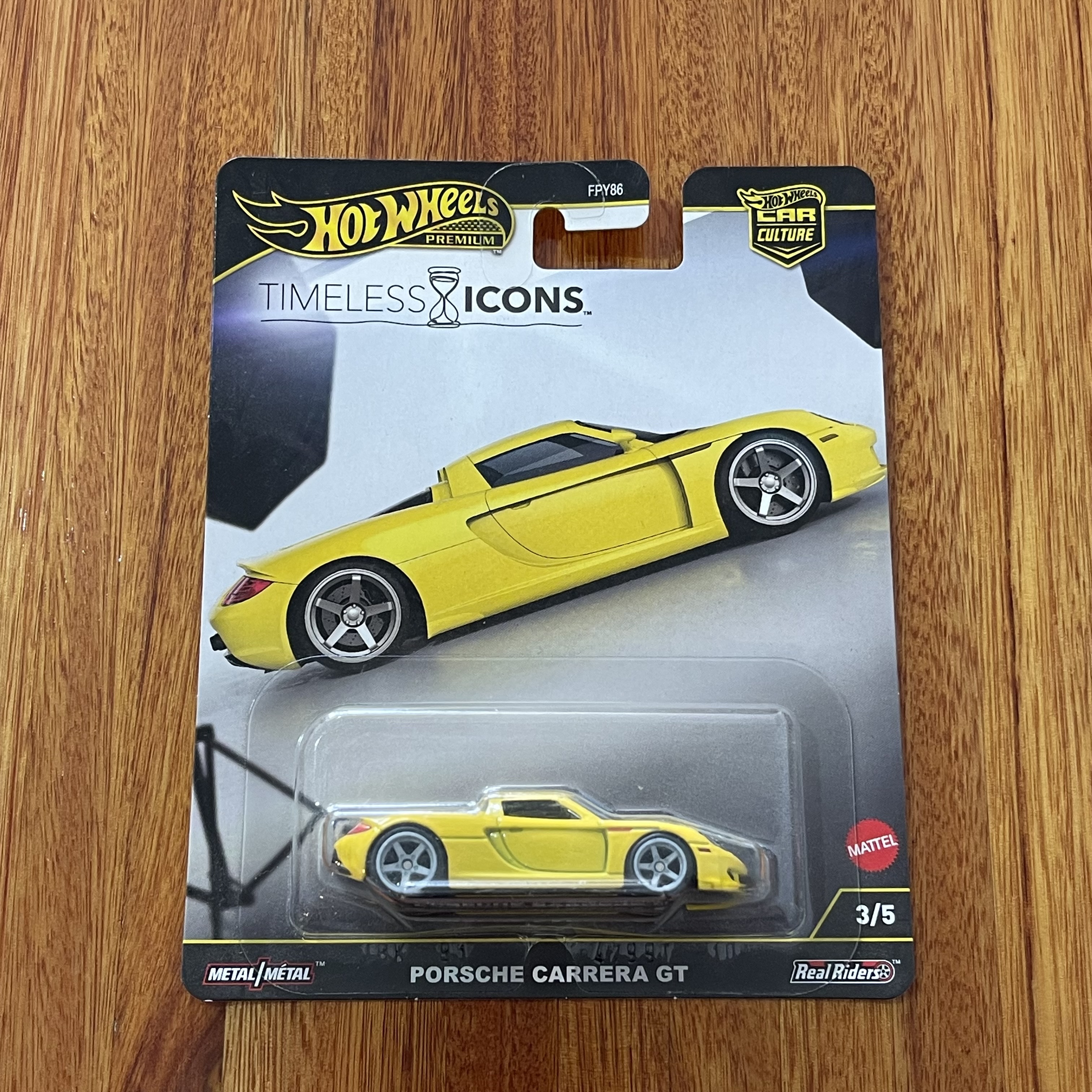 PORSCHE CARRERA GT 3/5 TIMELESS SICONS - HOT WHEELS PREMIUM CAR CULTURE